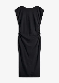 bonprix Bekleidung·Pullover & Strickjacken^Jerseykleid aus Baumwolle mit Stretch schwarz