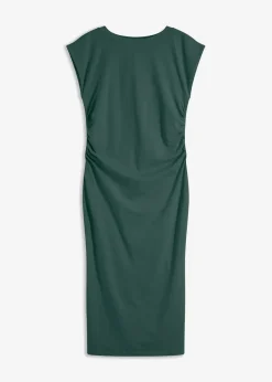 bonprix Bekleidung·Pullover & Strickjacken^Jerseykleid aus Baumwolle mit Stretch mattgrün