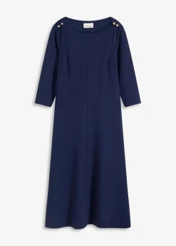bonprix Kleider^Jerseykleid aus bequemen Punto di Roma dunkelblau