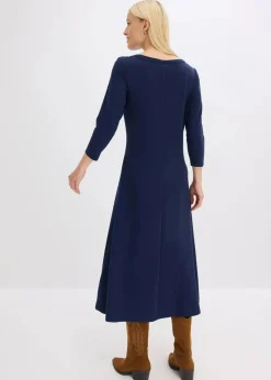 bonprix Kleider^Jerseykleid aus bequemen Punto di Roma dunkelblau