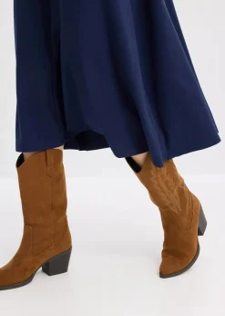 bonprix Kleider^Jerseykleid aus bequemen Punto di Roma dunkelblau