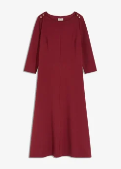 bonprix Kleider^Jerseykleid aus bequemen Punto di Roma pflaumenrot