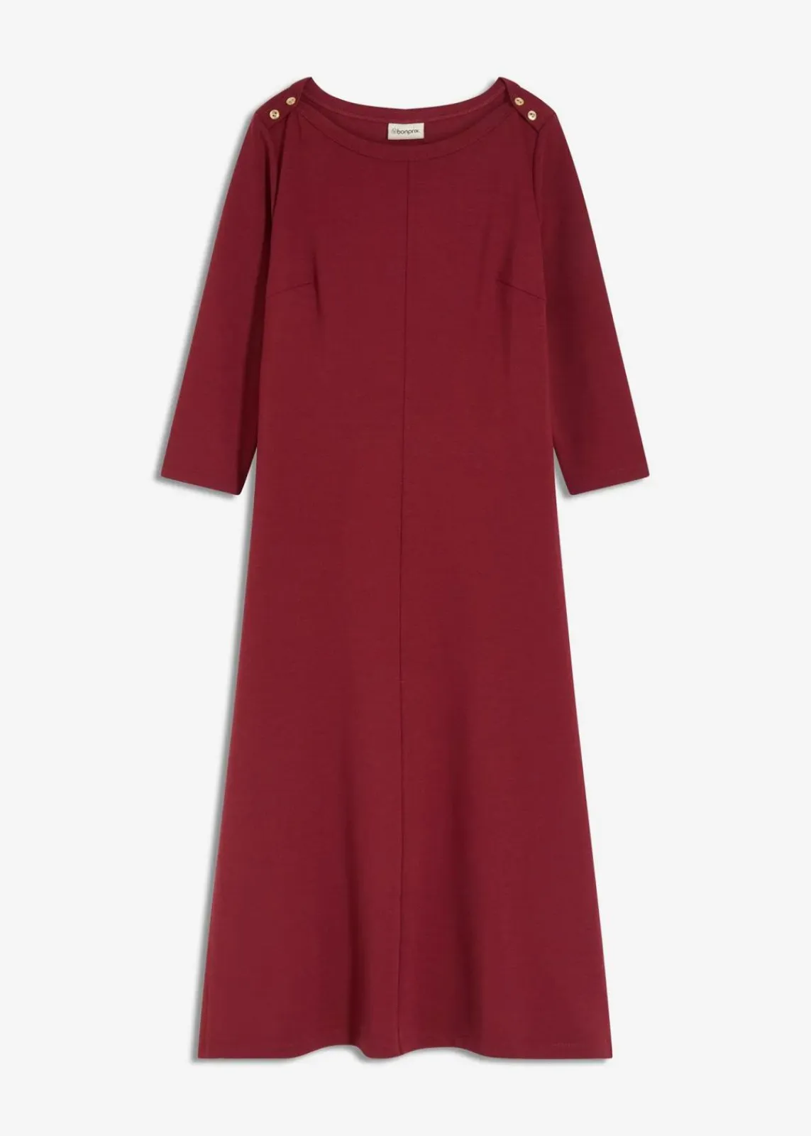 bonprix Kleider^Jerseykleid aus bequemen Punto di Roma pflaumenrot