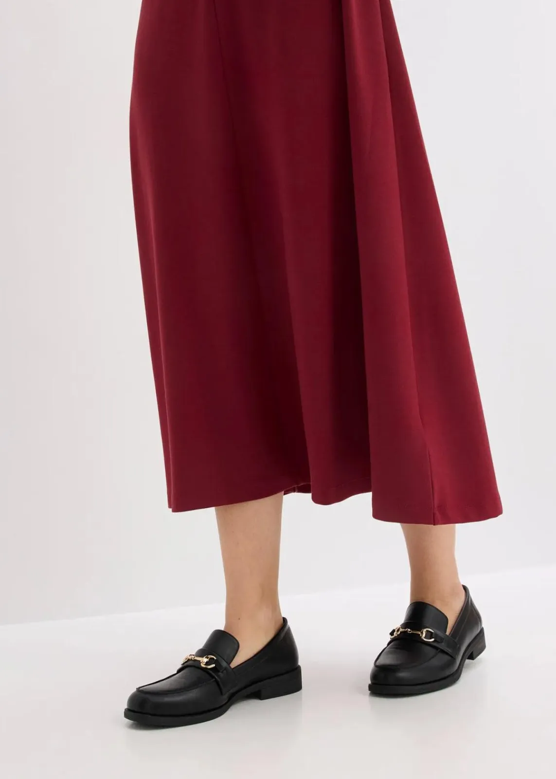 bonprix Kleider^Jerseykleid aus bequemen Punto di Roma pflaumenrot
