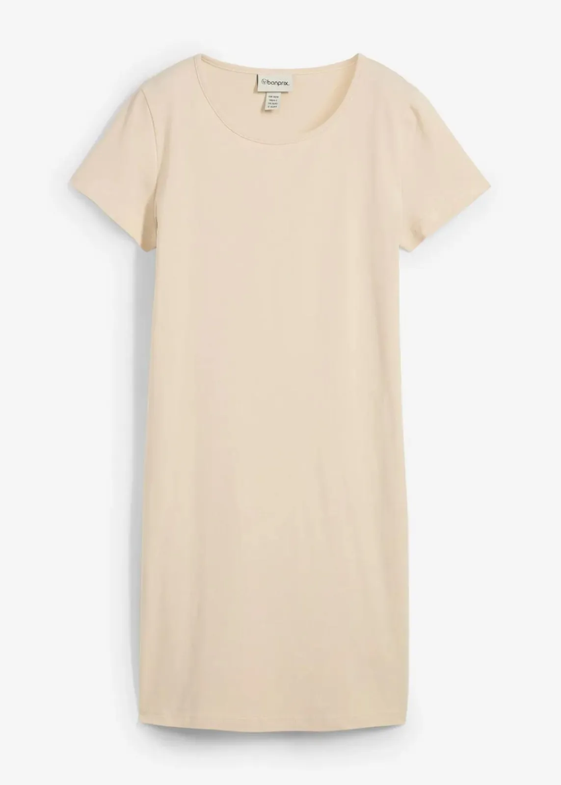 bonprix Kleider|Basics^Jerseykleid aus Bio-Baumwolle mit Stretch hellsand