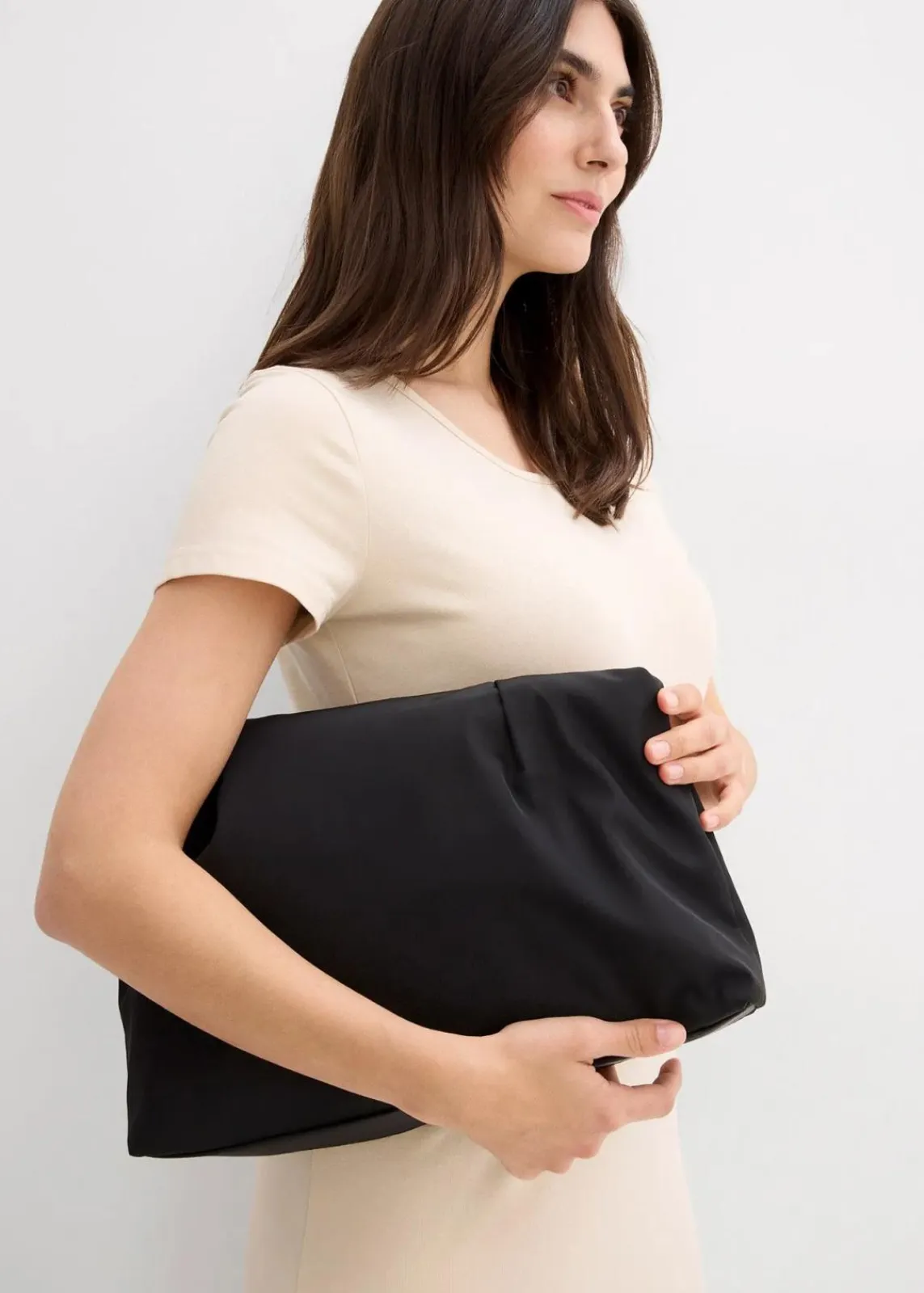 bonprix Kleider|Basics^Jerseykleid aus Bio-Baumwolle mit Stretch hellsand