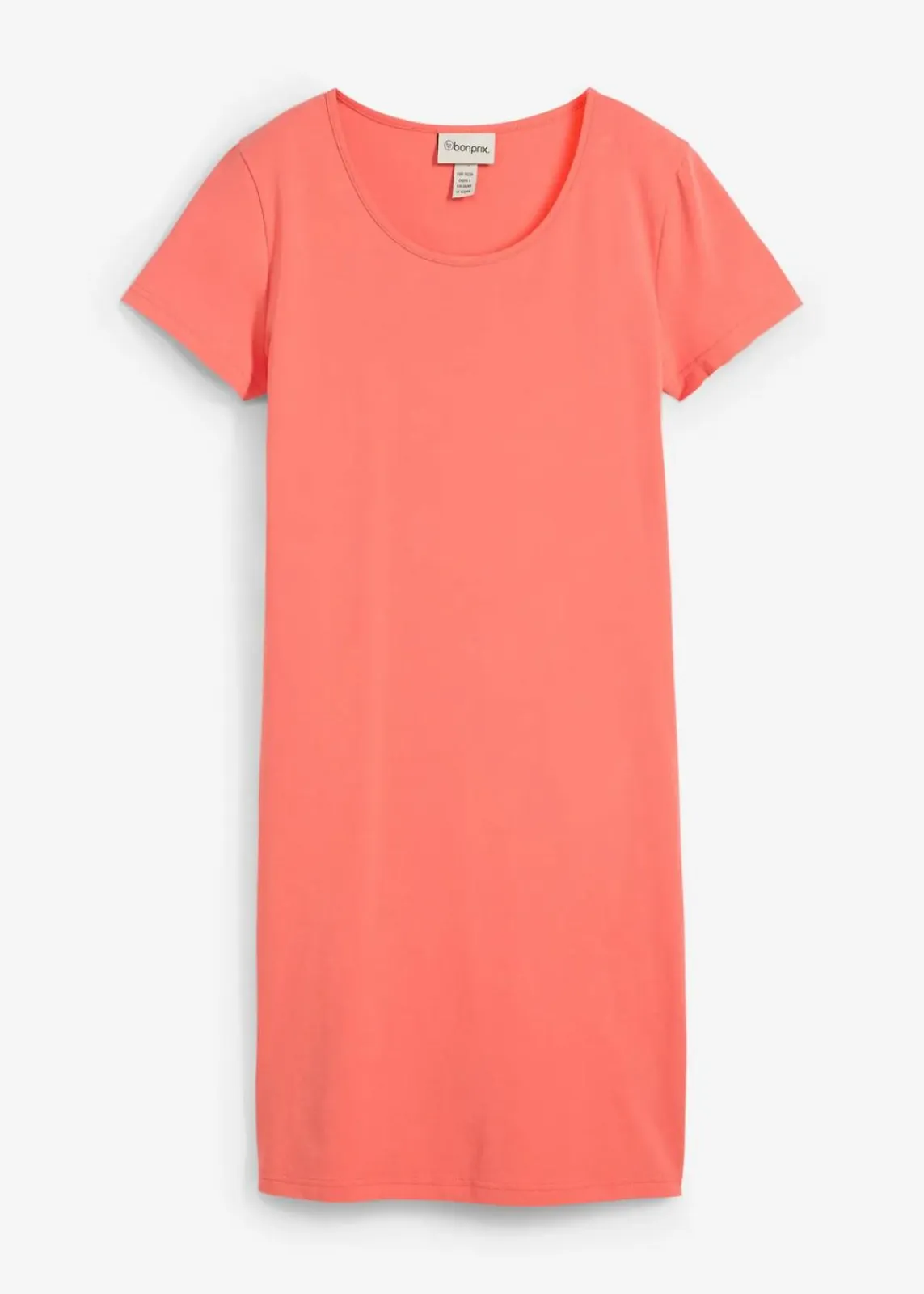 bonprix Kleider|Basics^Jerseykleid aus Bio-Baumwolle mit Stretch helllachs