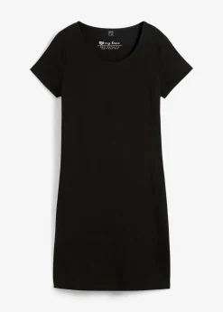 bonprix Bekleidung·Röcke|Bekleidung·Pullover & Strickjacken^Jerseykleid aus Bio-Baumwolle mit Stretch schwarz