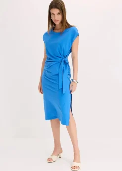 bonprix Bekleidung·Pullover & Strickjacken|Kleider^Jerseykleid aus elastischem Baumwoll-Mix gletscherblau