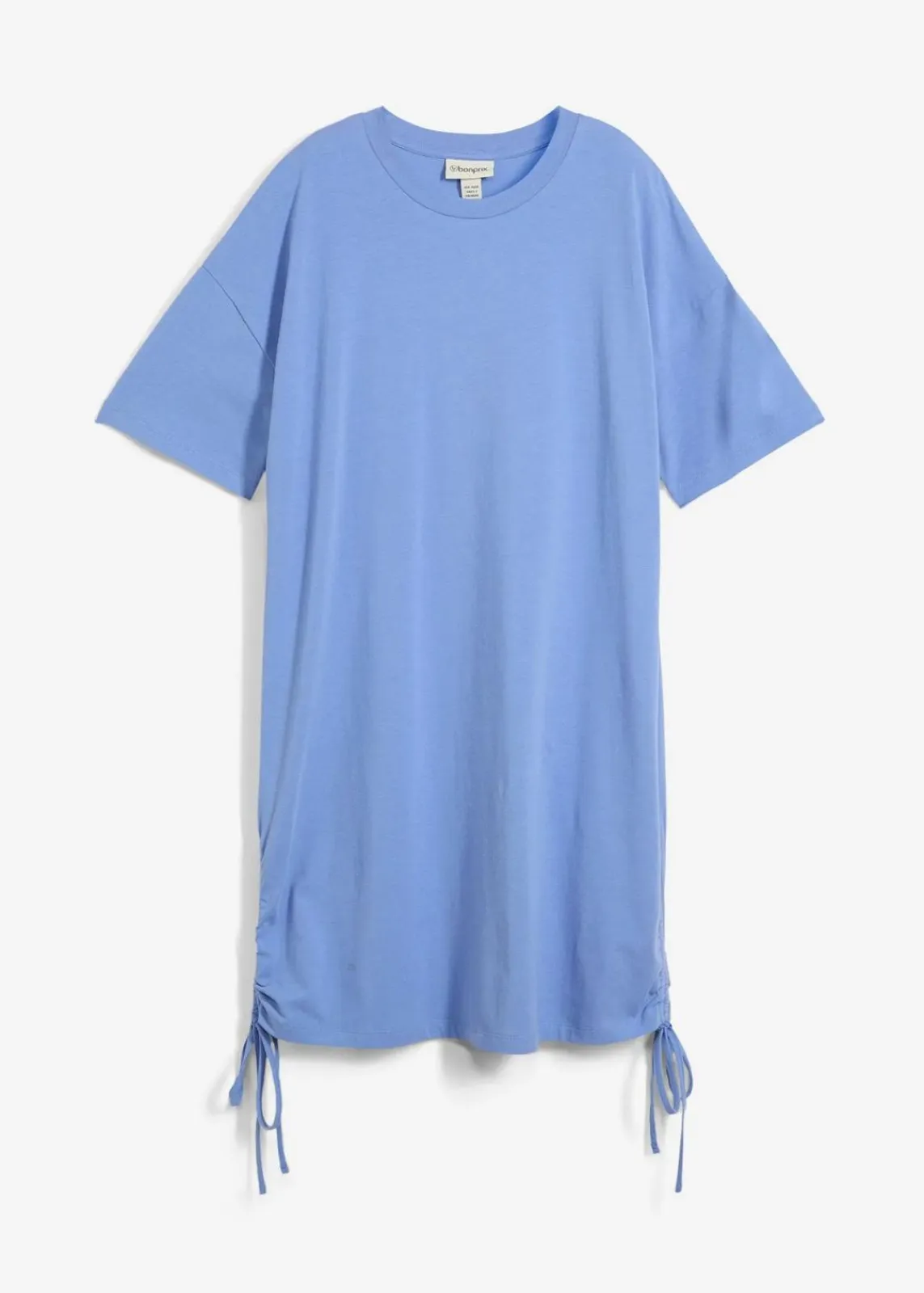 bonprix Kleider|Nachhaltigere Materialien^Jerseykleid aus elastischem Baumwoll-Mix himmelblau