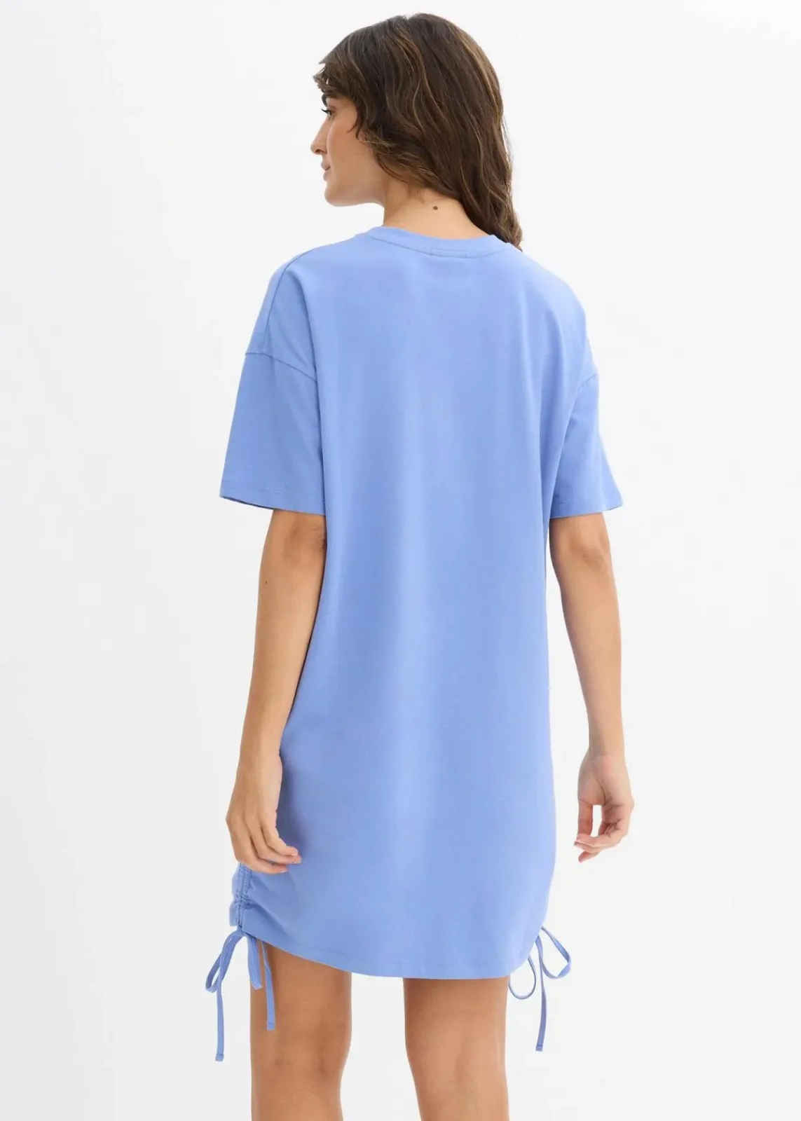 bonprix Kleider|Nachhaltigere Materialien^Jerseykleid aus elastischem Baumwoll-Mix himmelblau