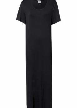 bonprix Bekleidung·Pullover & Strickjacken|Kleider^Jerseykleid aus fließendem Viskose-Mix schwarz