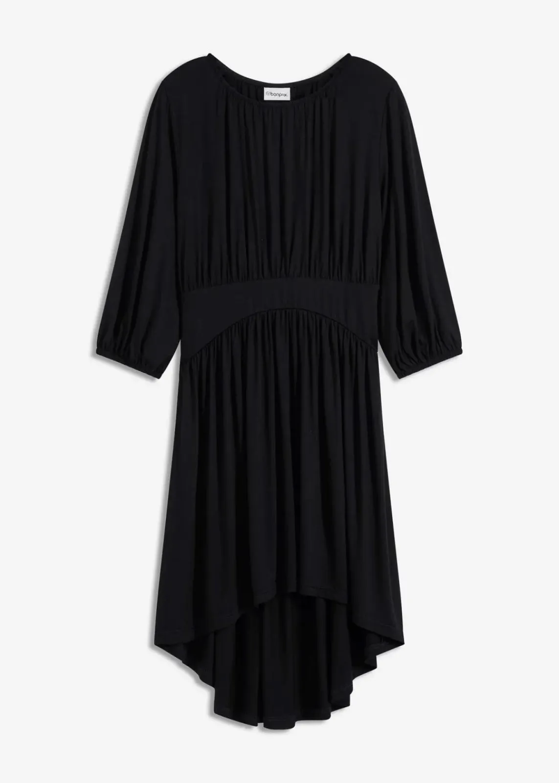 bonprix Bekleidung·Pullover & Strickjacken|Kleider^Jerseykleid aus fließendem Viskose-Mix schwarz