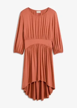 bonprix Kleider|Bekleidung·Pullover & Strickjacken^Jerseykleid aus fließendem Viskose-Mix cognac