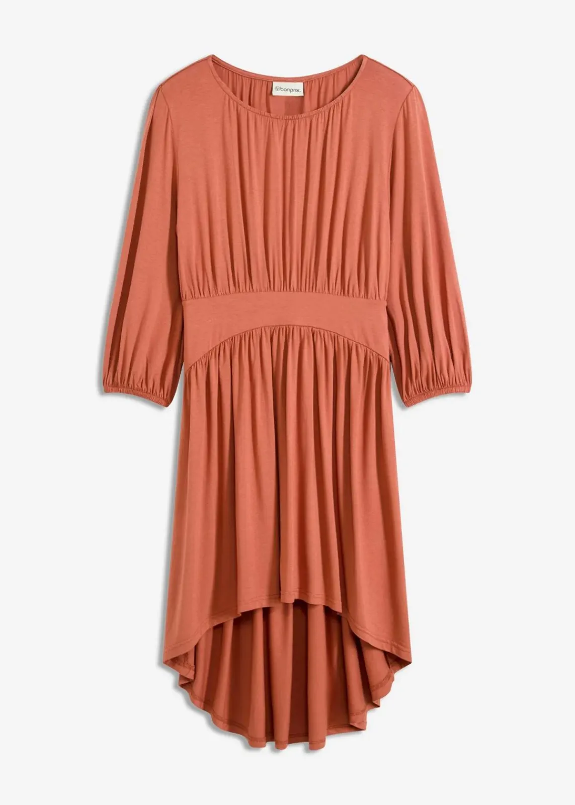 bonprix Kleider|Bekleidung·Pullover & Strickjacken^Jerseykleid aus fließendem Viskose-Mix cognac