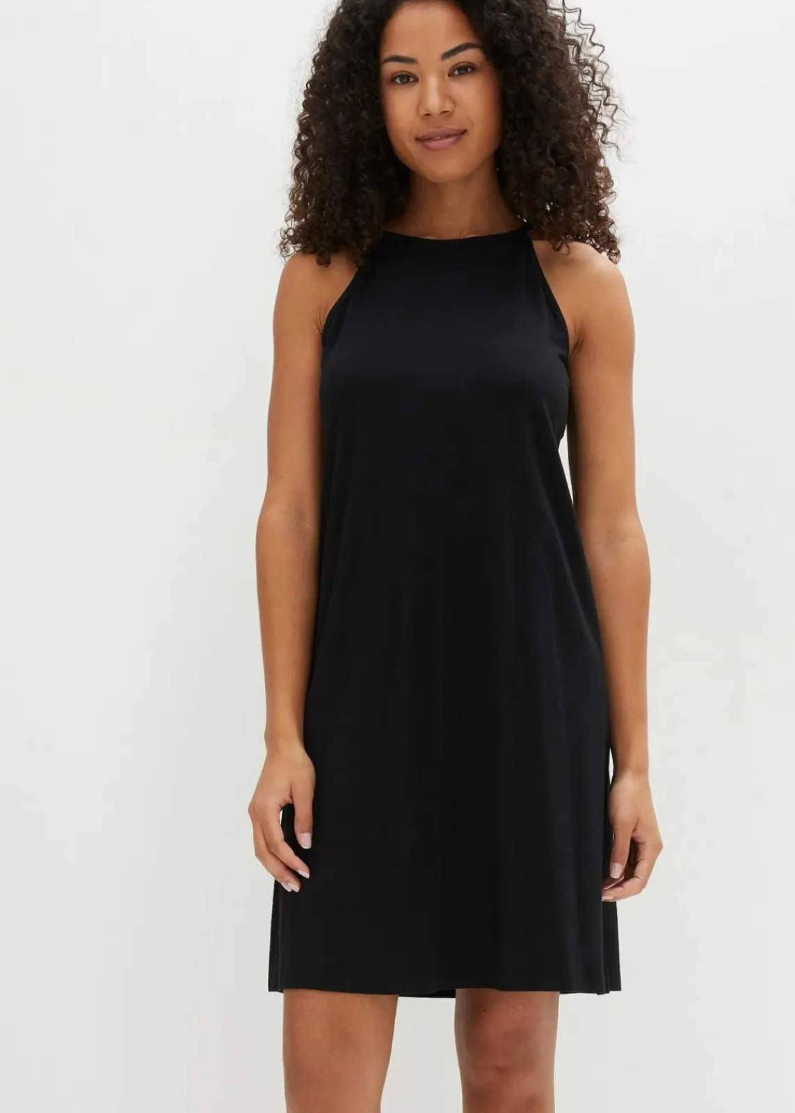 bonprix Bekleidung·Röcke|Basics^Jerseykleid aus fließendem Lyocell-Mix schwarz
