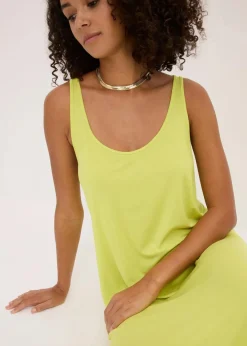 bonprix Nachhaltigere Materialien|Kleider^Jerseykleid aus fließender Viskose zitrusgelb