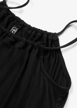 bonprix Bekleidung·Pullover & Strickjacken|Kleider^Jerseykleid aus fließender Viskose schwarz