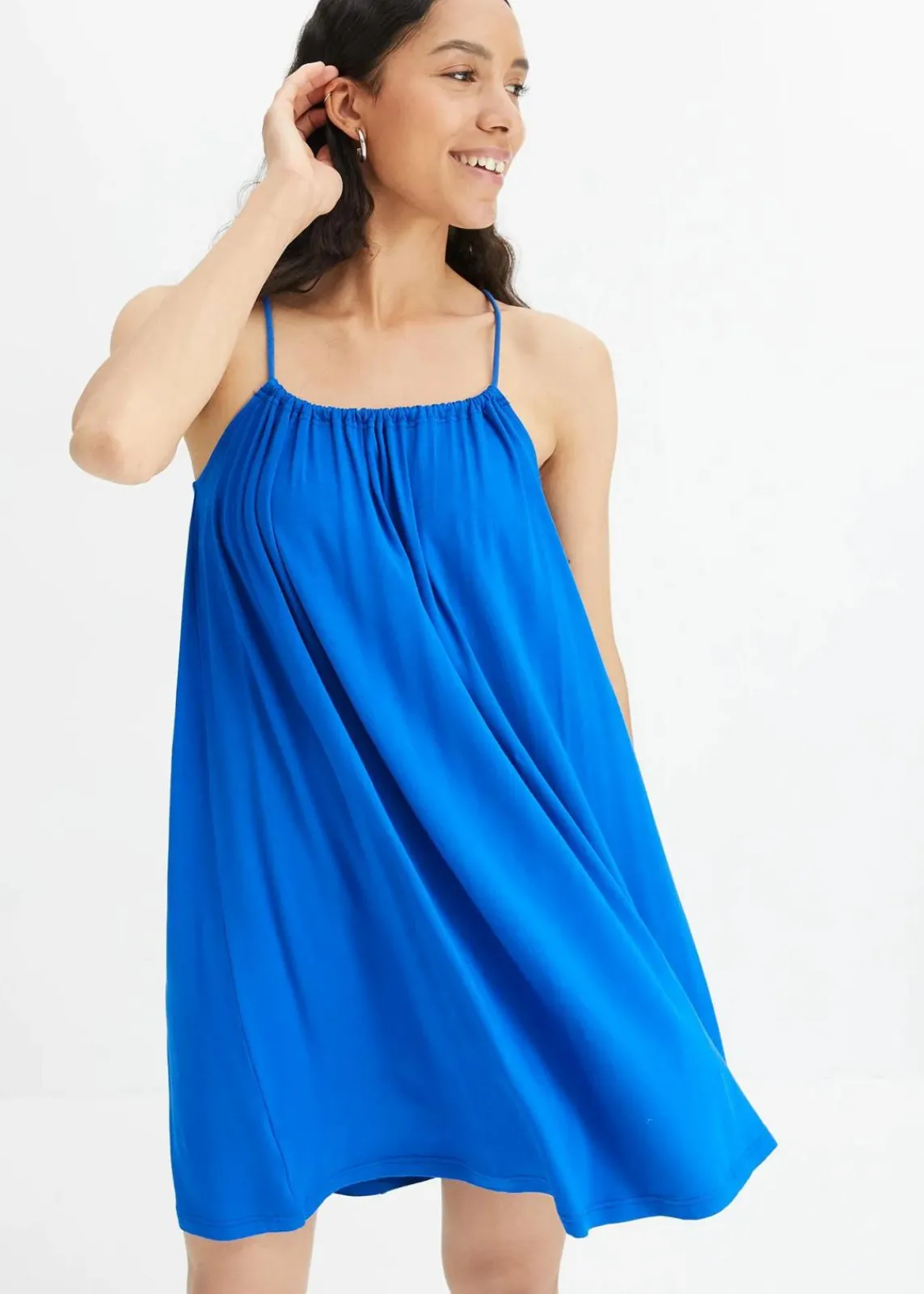 bonprix Nachhaltigere Materialien|Kleider^Jerseykleid aus fließender Viskose arktikblau