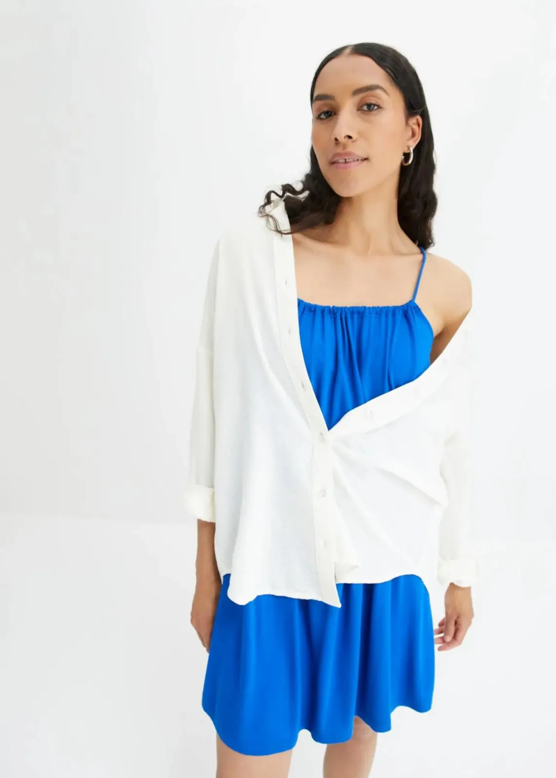 bonprix Nachhaltigere Materialien|Kleider^Jerseykleid aus fließender Viskose arktikblau