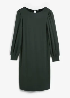 bonprix Kleider|Nachhaltigere Materialien^Jerseykleid aus Punto di Roma tannengrün