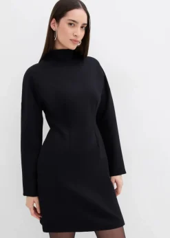 bonprix Bekleidung·Pullover & Strickjacken|Kleider^Jerseykleid aus Punto di Roma schwarz