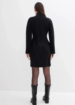 bonprix Bekleidung·Pullover & Strickjacken|Kleider^Jerseykleid aus Punto di Roma schwarz
