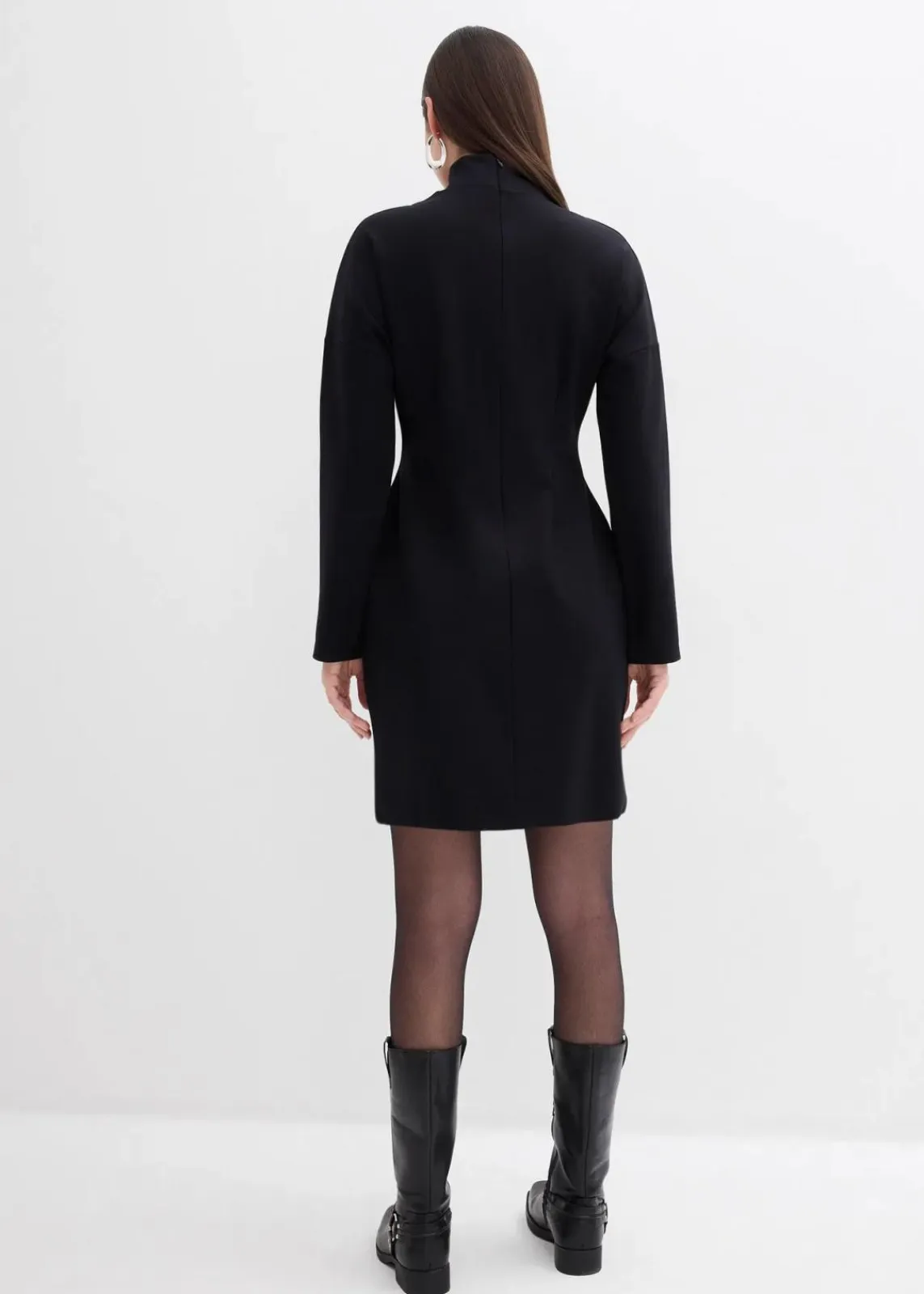 bonprix Bekleidung·Pullover & Strickjacken|Kleider^Jerseykleid aus Punto di Roma schwarz