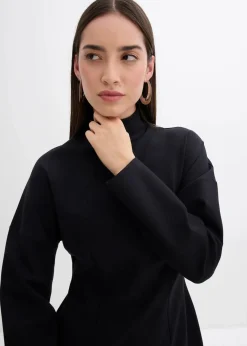bonprix Bekleidung·Pullover & Strickjacken|Kleider^Jerseykleid aus Punto di Roma schwarz