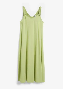 bonprix Kleider|Nachhaltigere Materialien^Jerseykleid aus reiner Baumwolle birnengrün