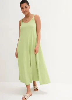 bonprix Kleider|Nachhaltigere Materialien^Jerseykleid aus reiner Baumwolle birnengrün