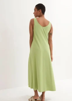 bonprix Kleider|Nachhaltigere Materialien^Jerseykleid aus reiner Baumwolle birnengrün