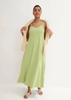 bonprix Kleider|Nachhaltigere Materialien^Jerseykleid aus reiner Baumwolle birnengrün