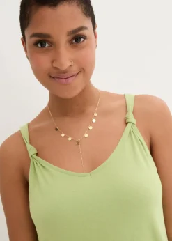 bonprix Kleider|Nachhaltigere Materialien^Jerseykleid aus reiner Baumwolle birnengrün