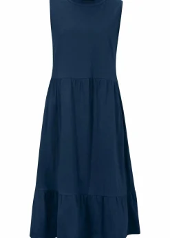 bonprix Nachhaltigere Materialien|Kleider^Jerseykleid aus reiner Baumwolle dunkelblau