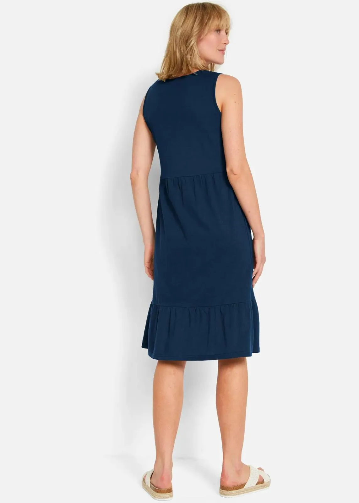 bonprix Nachhaltigere Materialien|Kleider^Jerseykleid aus reiner Baumwolle dunkelblau