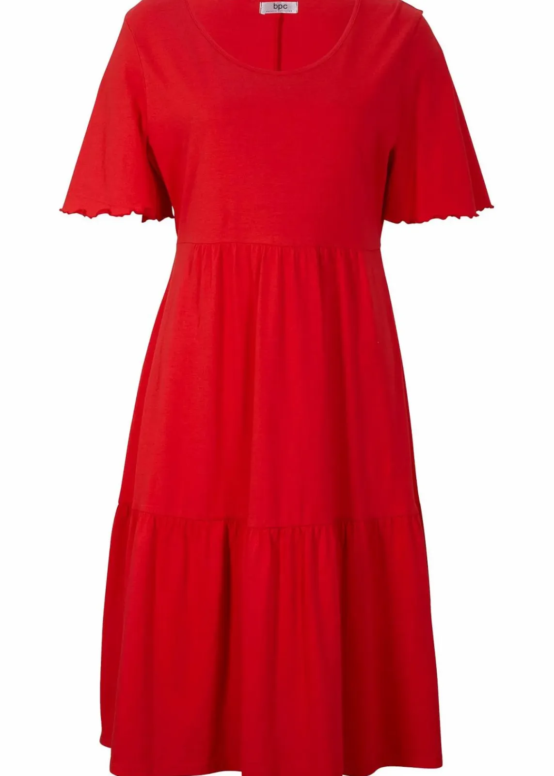 bonprix Nachhaltigere Materialien|Kleider^Jerseykleid aus reiner Baumwolle tomatenrot
