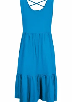 bonprix Bekleidung·Pullover & Strickjacken|Kleider^Jerseykleid aus reiner Baumwolle meeresblau