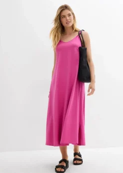 bonprix Nachhaltigere Materialien|Kleider^Jerseykleid aus reiner Baumwolle fuchsia