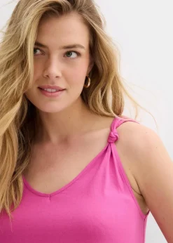 bonprix Nachhaltigere Materialien|Kleider^Jerseykleid aus reiner Baumwolle fuchsia