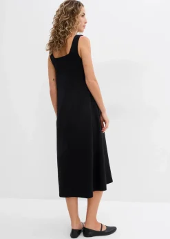 bonprix Bekleidung·Pullover & Strickjacken|Kleider^Jerseykleid aus reiner Bio-Baumwolle schwarz