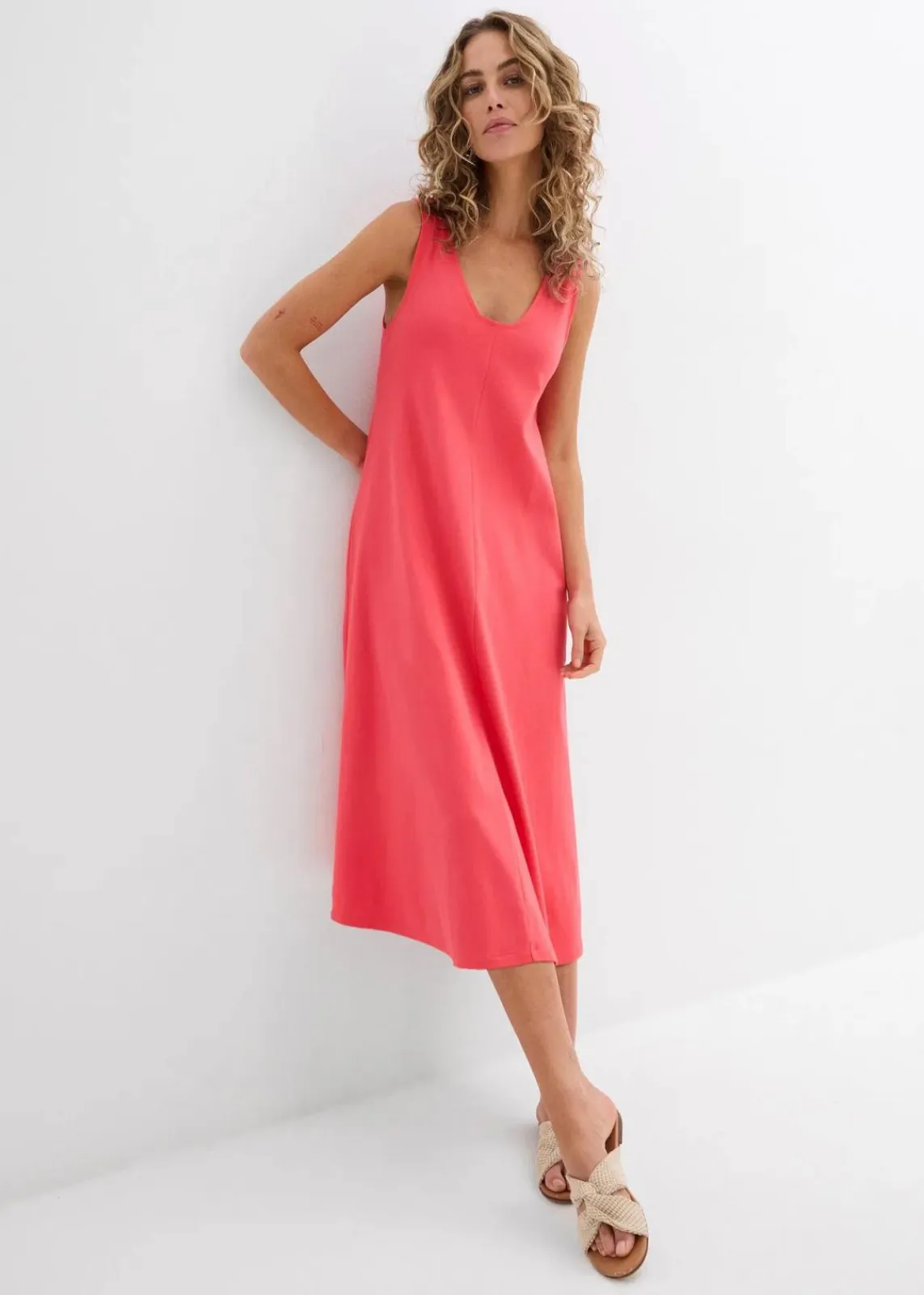 bonprix Nachhaltigere Materialien|Kleider^Jerseykleid aus reiner Bio-Baumwolle paradiespink
