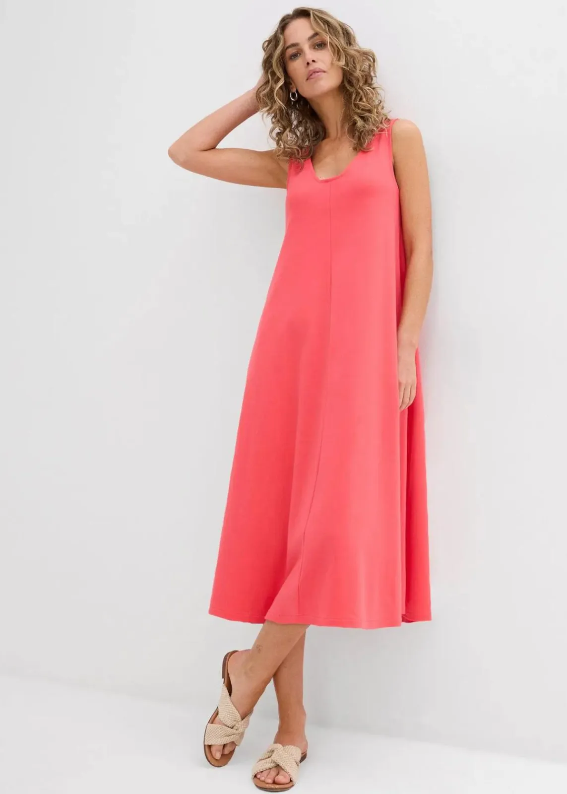 bonprix Nachhaltigere Materialien|Kleider^Jerseykleid aus reiner Bio-Baumwolle paradiespink