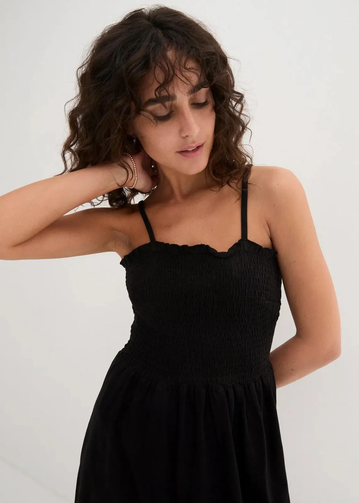 bonprix Bekleidung·Pullover & Strickjacken|Kleider^Jerseykleid aus reiner Bio-Baumwolle schwarz