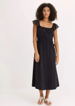 bonprix Bekleidung·Pullover & Strickjacken^Jerseykleid aus reiner Bio-Baumwolle schwarz