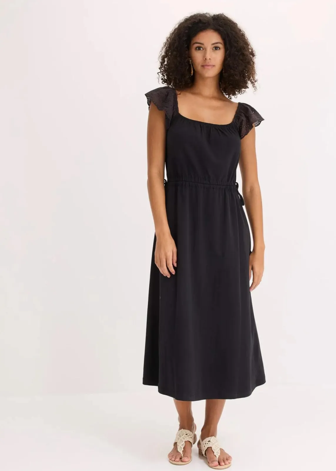 bonprix Bekleidung·Pullover & Strickjacken^Jerseykleid aus reiner Bio-Baumwolle schwarz