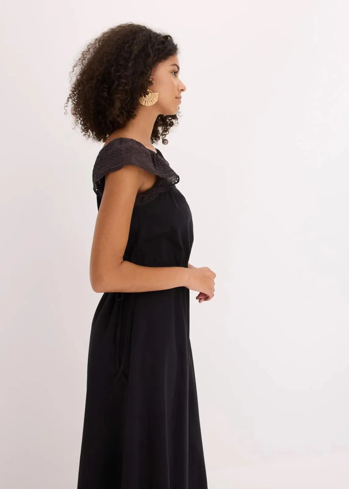 bonprix Bekleidung·Pullover & Strickjacken^Jerseykleid aus reiner Bio-Baumwolle schwarz
