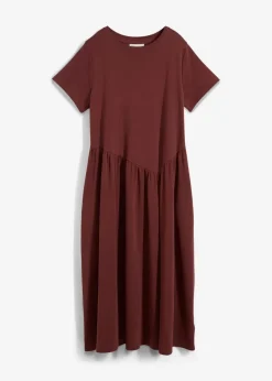 bonprix Bekleidung·Pullover & Strickjacken|Kleider^Jersey-Kleid aus reiner Bio-Baumwolle kaffeebraun