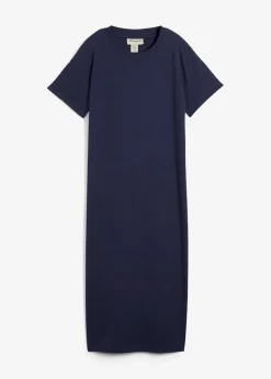 bonprix Basics|Kleider^Jerseykleid aus reiner Bio-Baumwolle dunkelblau