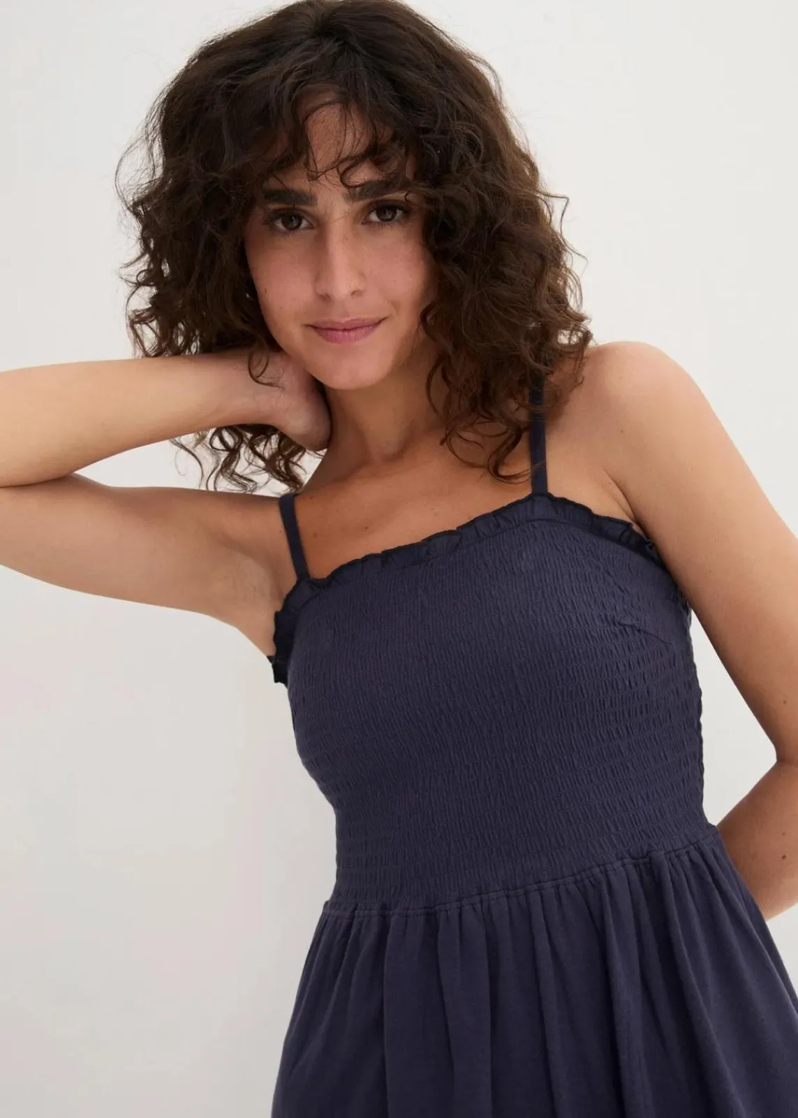 bonprix Nachhaltigere Materialien|Kleider^Jerseykleid aus reiner Bio-Baumwolle dunkelblau